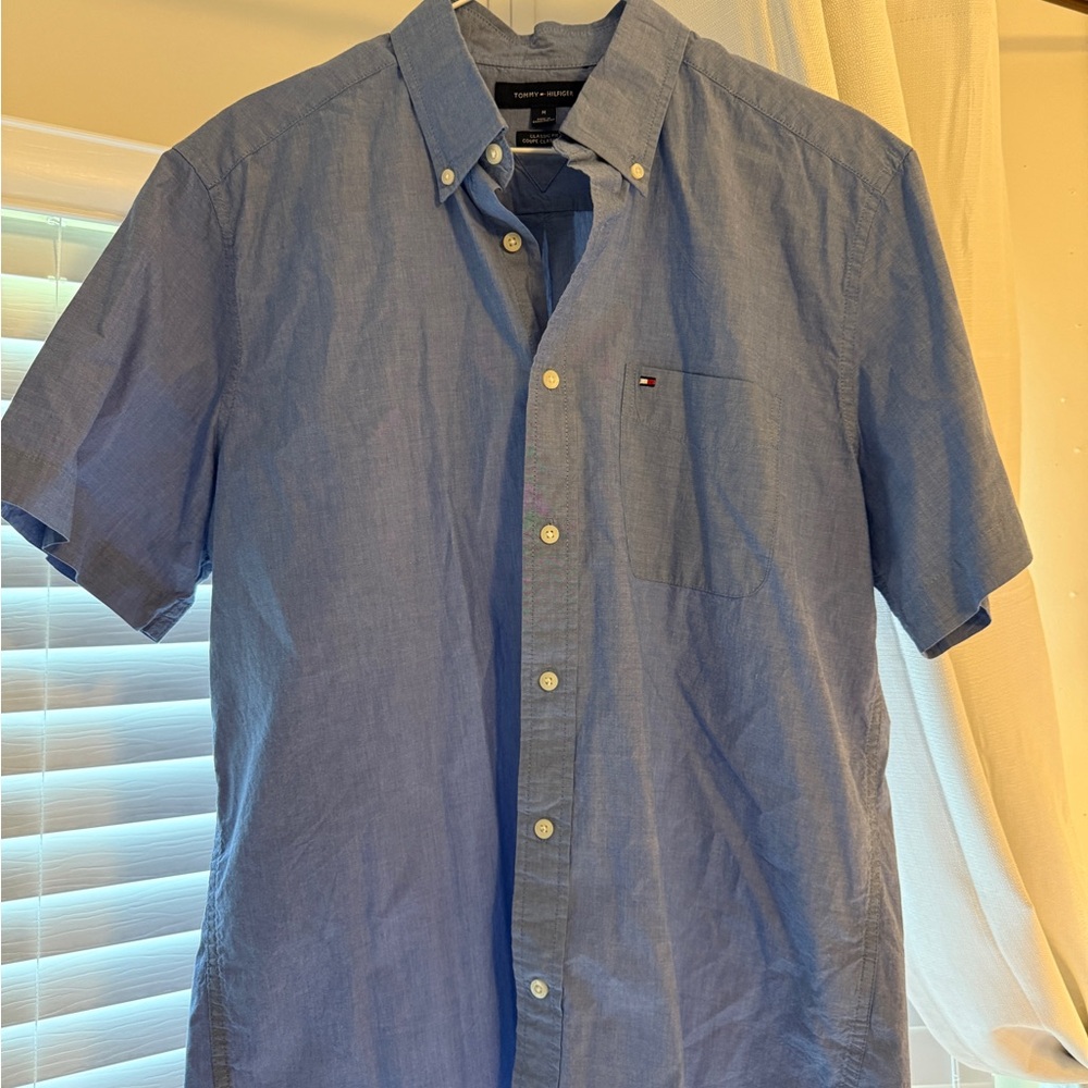 Tommy Hilfiger Men's Light Blue Casual Shirt